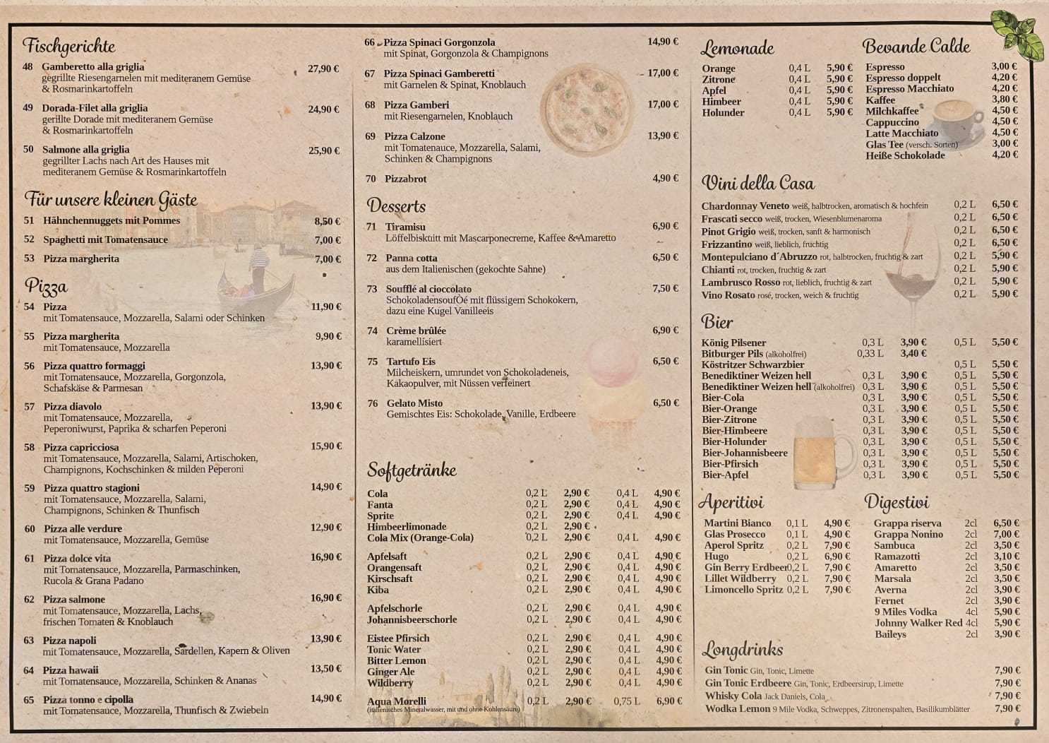La Dolce Vita Merseburg Speisekarte 2